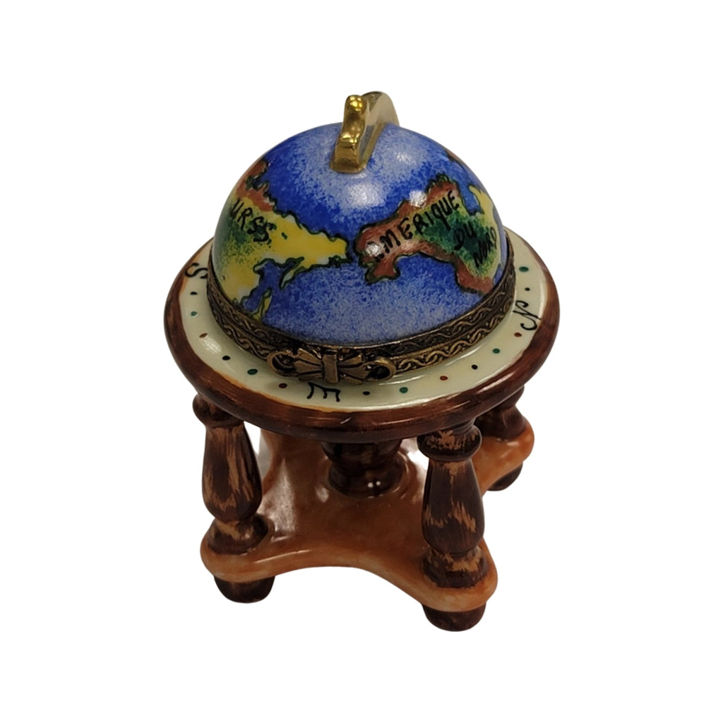 Elegant World Globe Limoges Box for Home Decor Gift, view 2