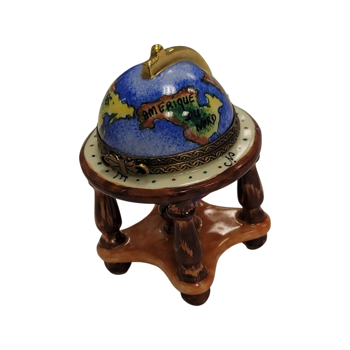 Elegant World Globe Limoges Box for Home Decor Gift, view 3