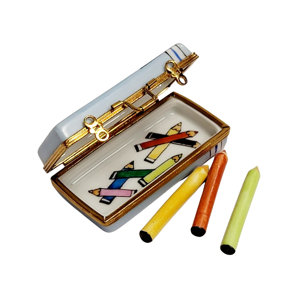 Fine French craftsmanship on the Pencil for Art Limoges box, painted by hand