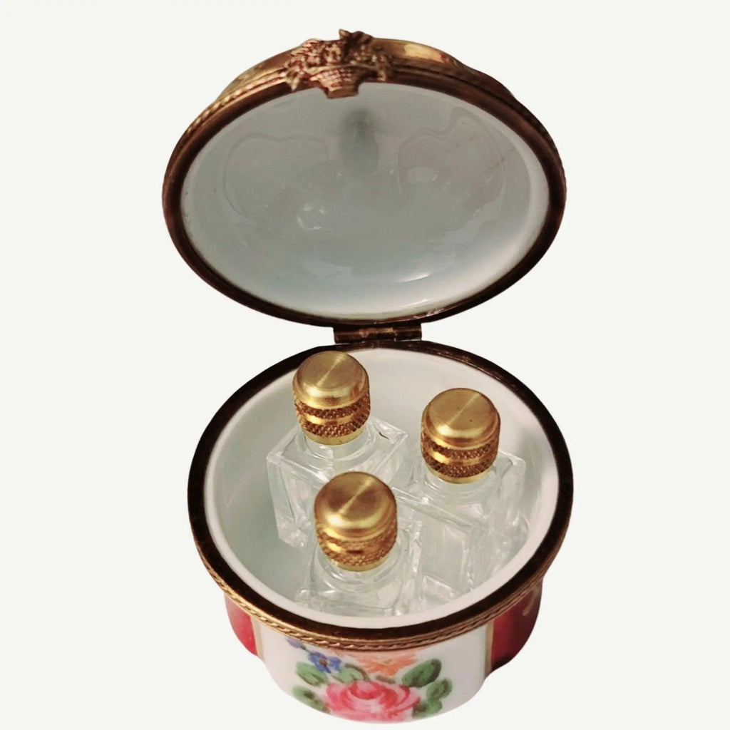 Treasured French collectible: Three Perfume Tent ES Limoges box, painted by hand