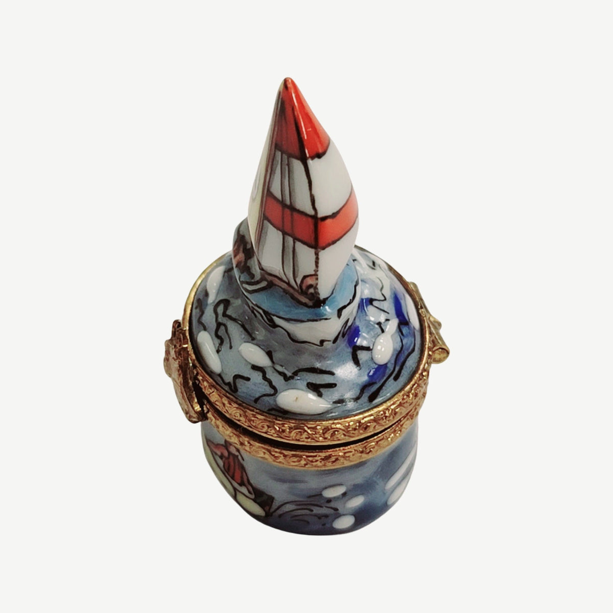 The Smaller Sailboat for Nautical, a Limoges keepsake with true French charm