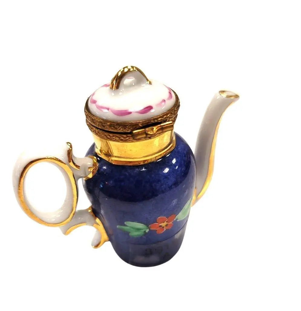 Vintage French Teapot Limoges Box Figurine Gift Set, view 5