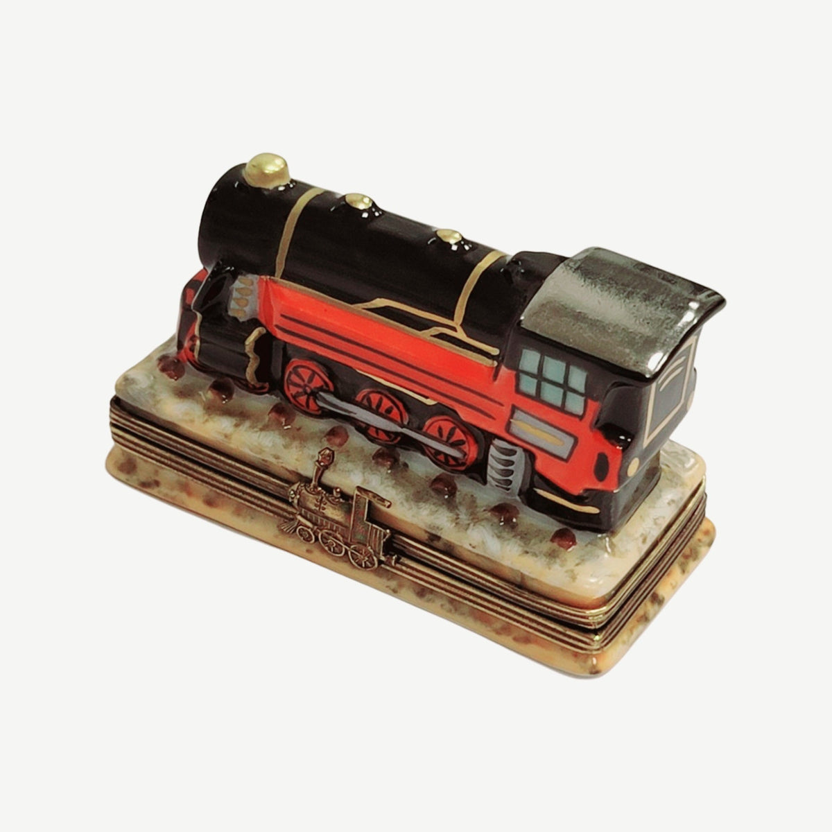 Train Locomotive Limoges Box Figurine, view 6