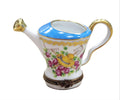 Elegant Watering Can Box for Garden Lovers, a hand-painted Limoges porcelain gift