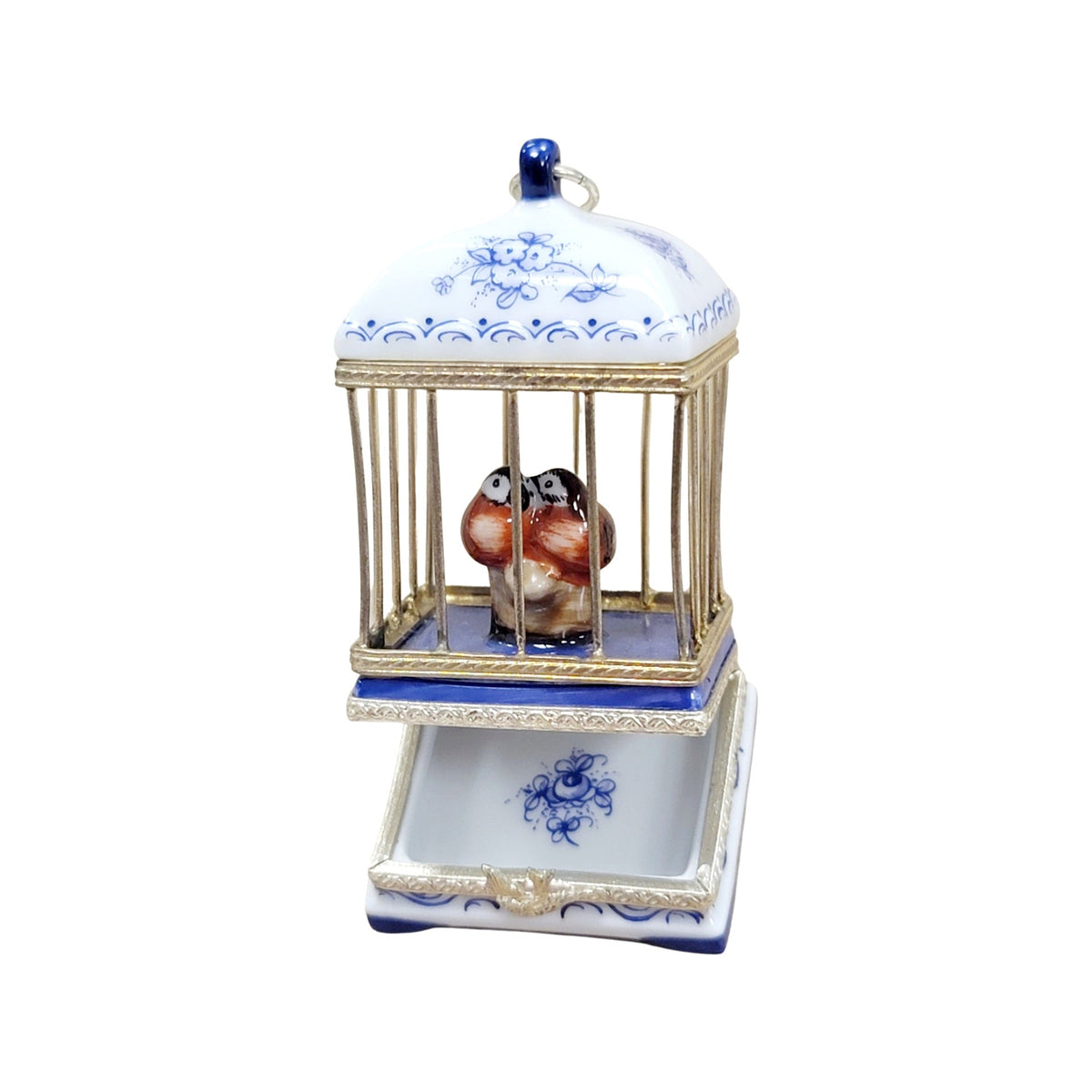 White Blue Bird Cage Love Birds Box, view 2