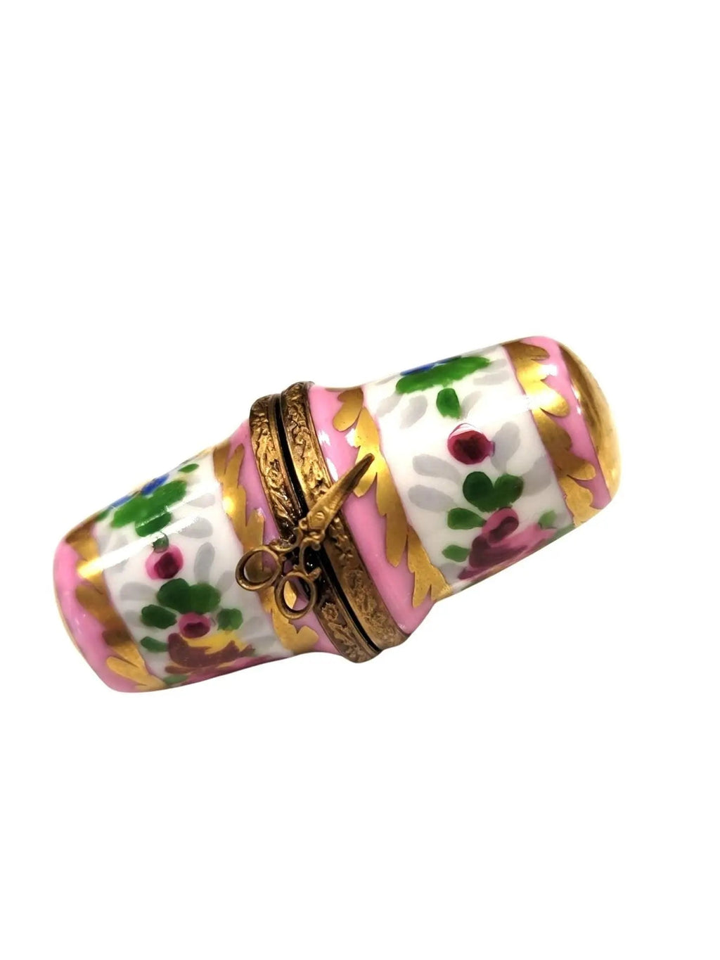 Pink Thimble Holder Porcelain Limoges Porcelain Art Object, view 4