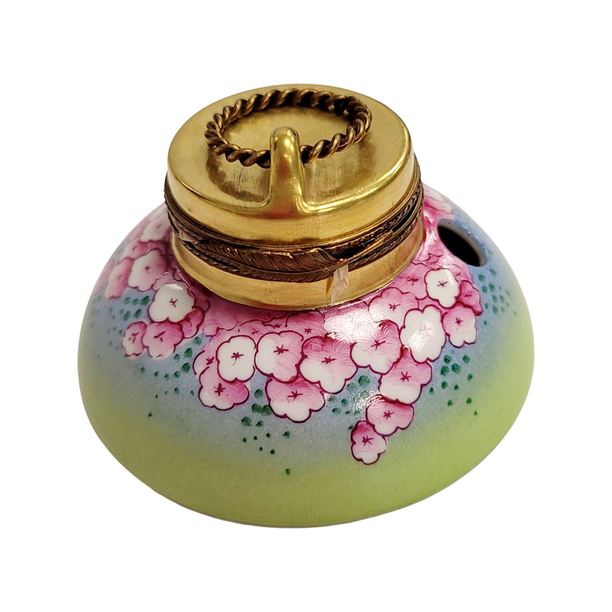 Ink Well Limoges Box Figurine for Writers, a hand-painted Limoges porcelain gift