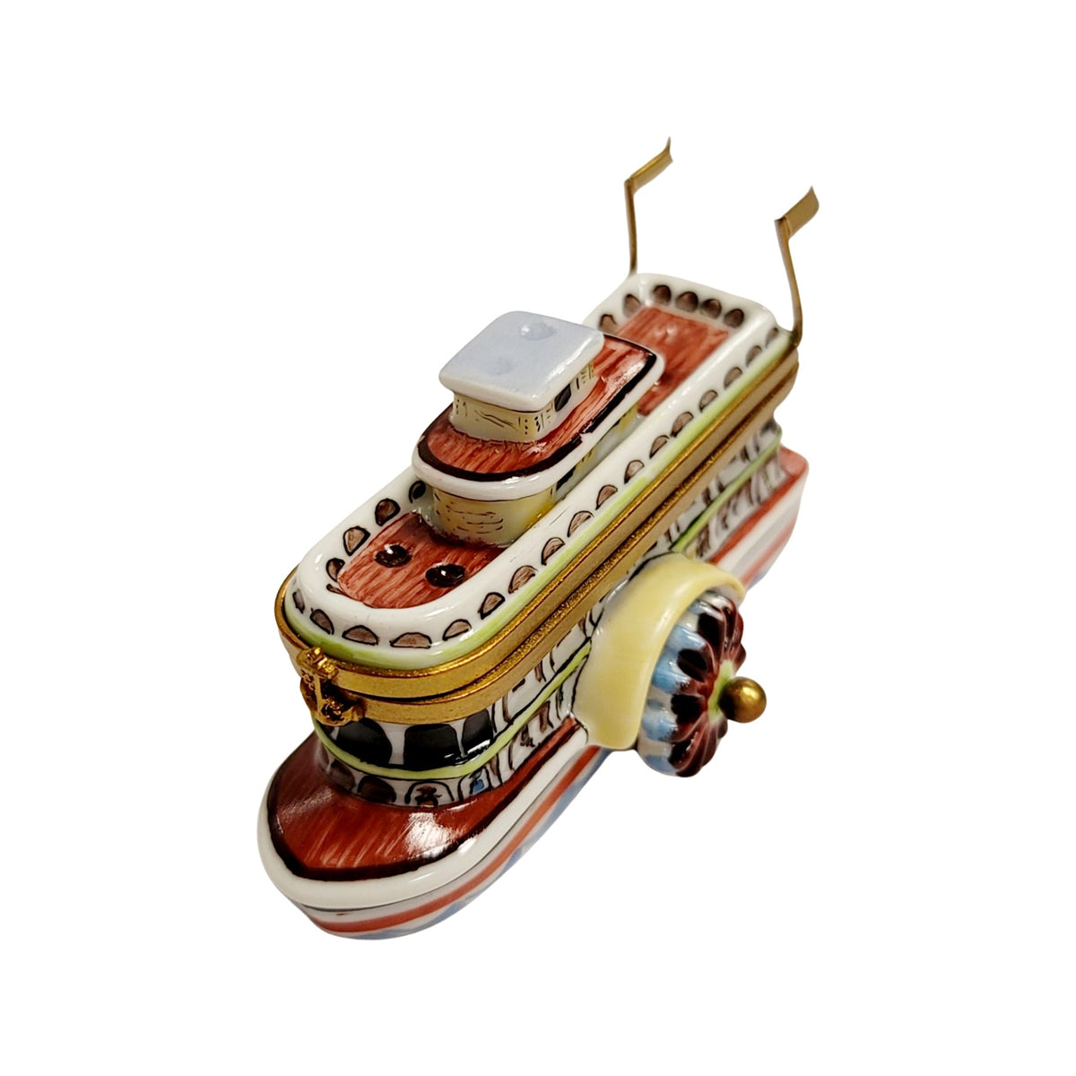 River Boat Limoges Box Figurine, view 4