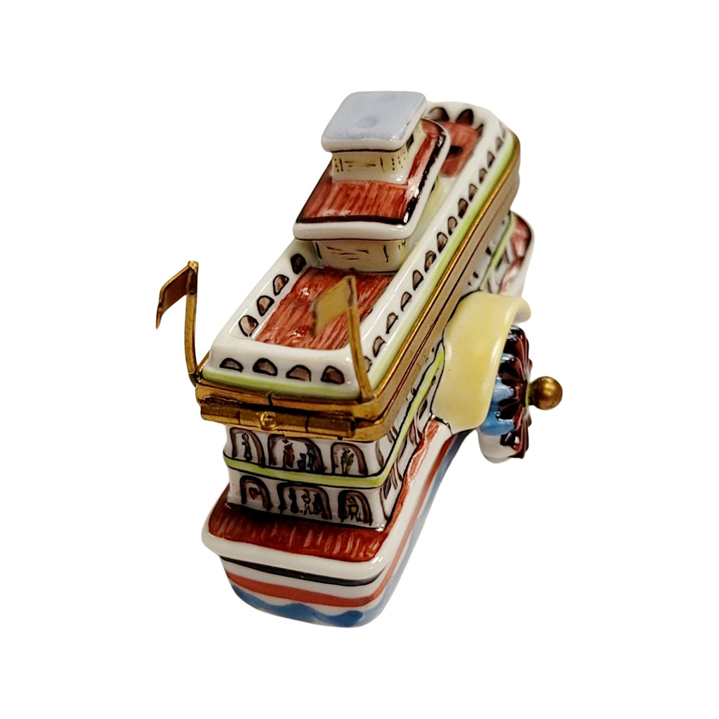 River Boat Limoges Box Figurine, view 6