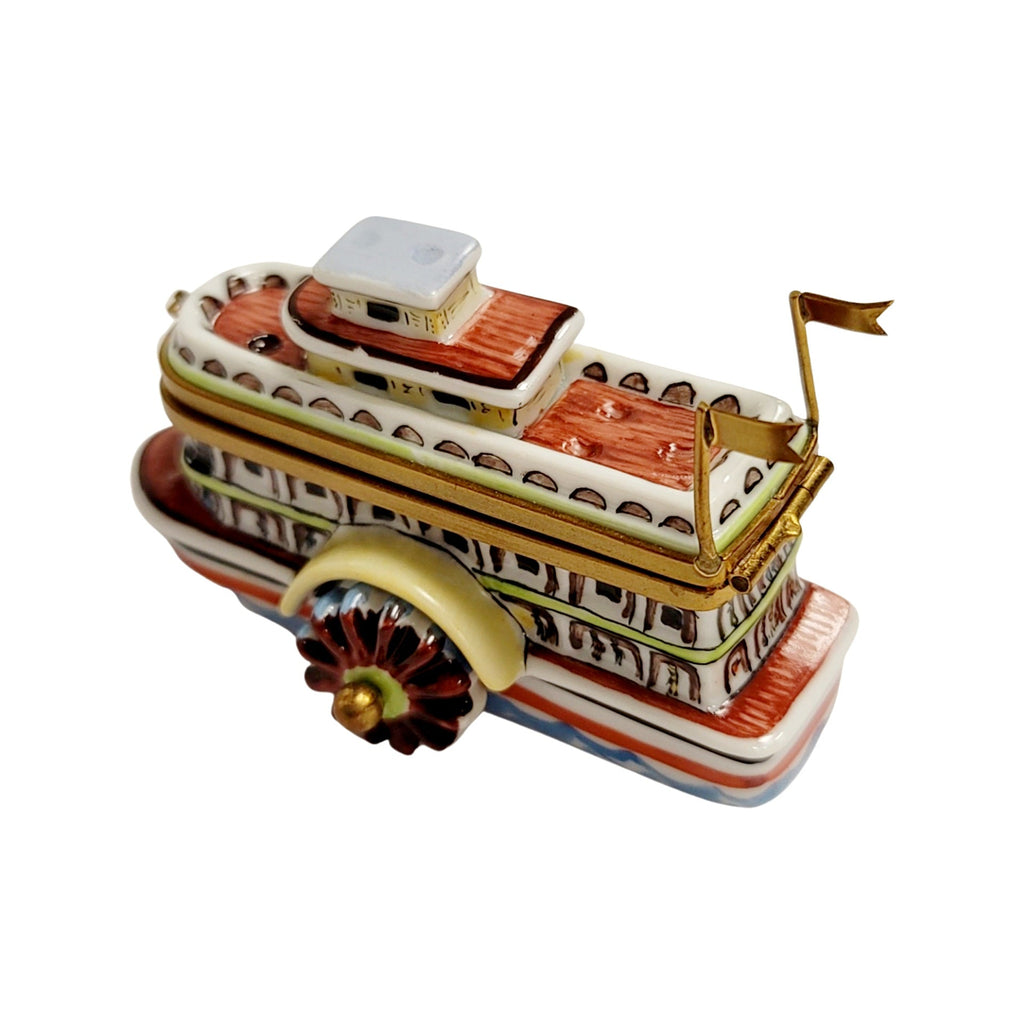 River Boat Limoges Box Figurine, view 7