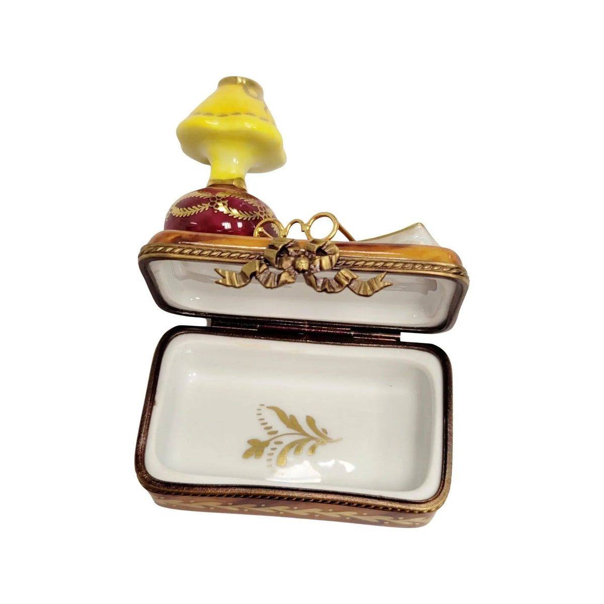 Gift idea for someone who loves France: Trunk Table Lamp Book Limoges porcelain