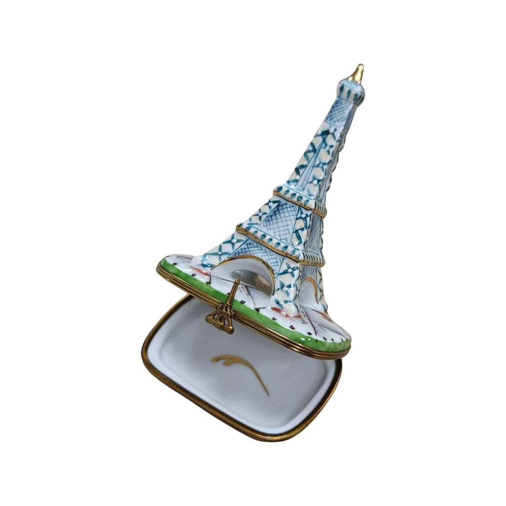 White Eiffel Tower Limoges Box Figurine, view 2