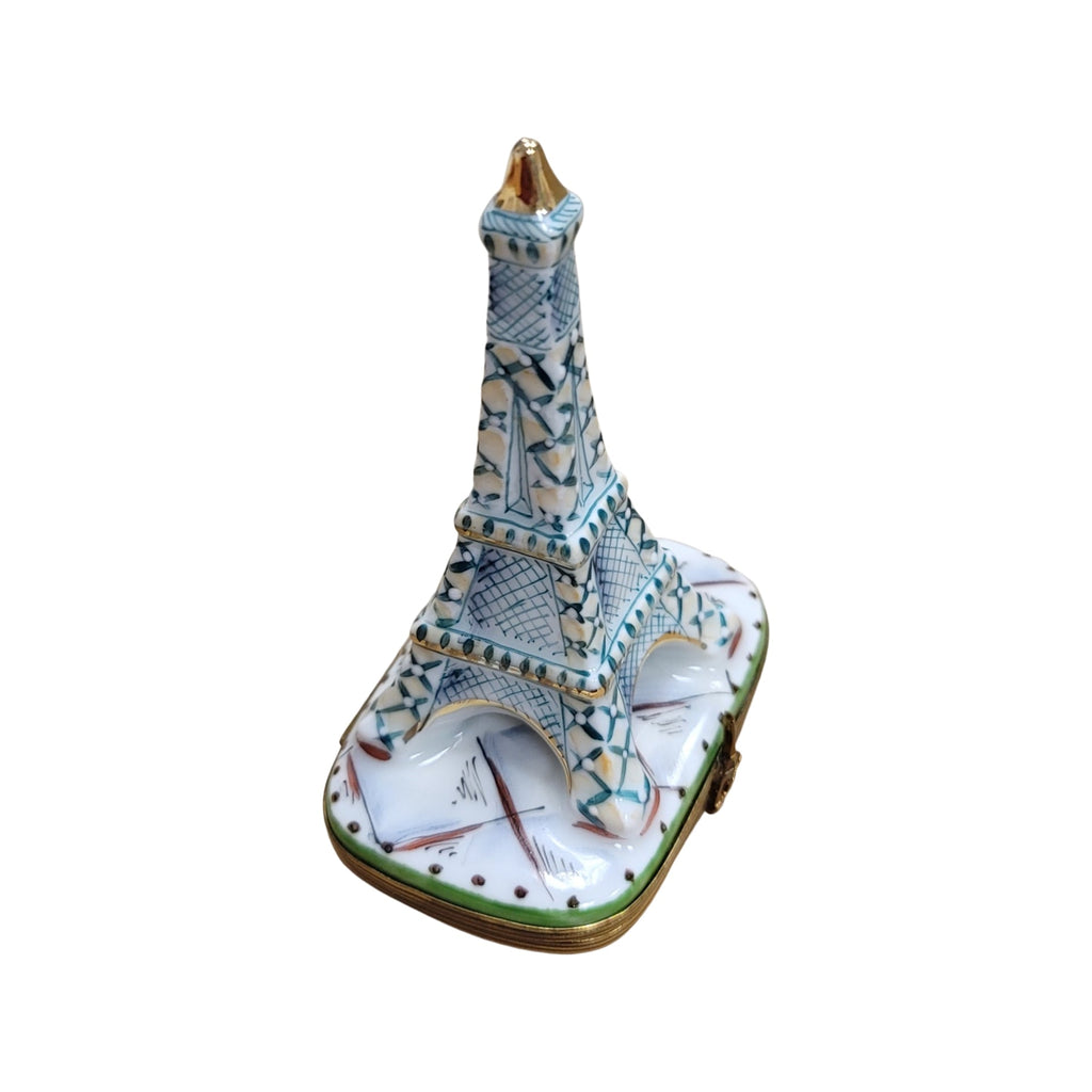 White Eiffel Tower Limoges Box Figurine, view 4