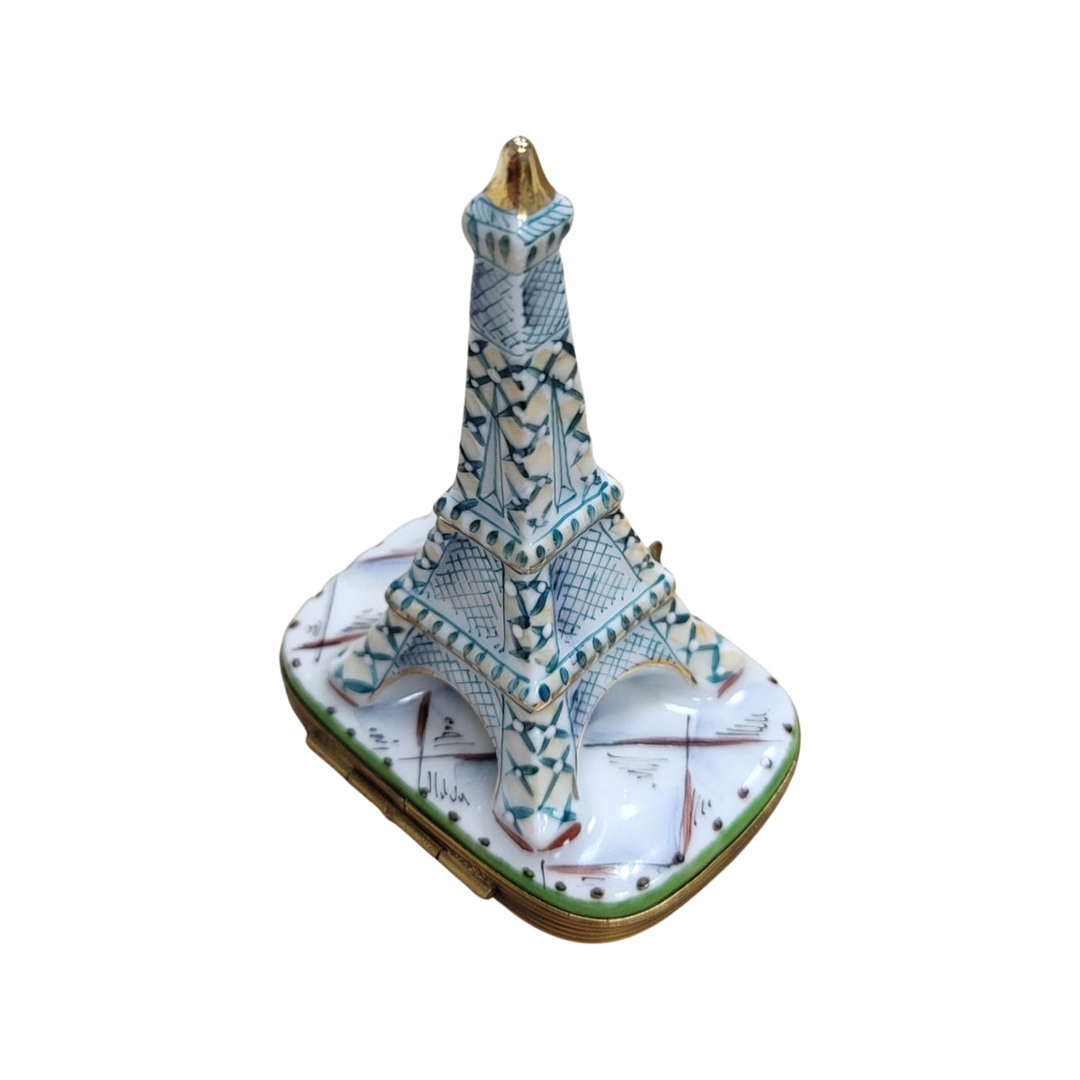 White Eiffel Tower Limoges Box Figurine, view 8