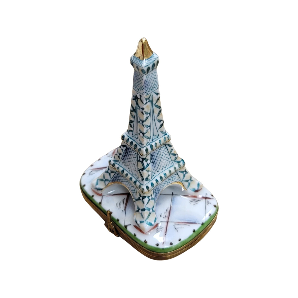 Limoges Boutique presents the White Eiffel Tower, a genuine Limoges box painted by hand in France