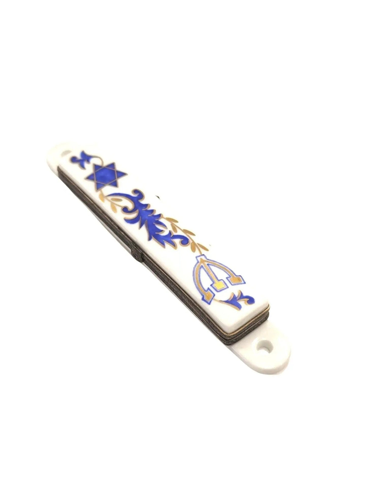White Mezzuzah Limoges Box Figurine, view 6