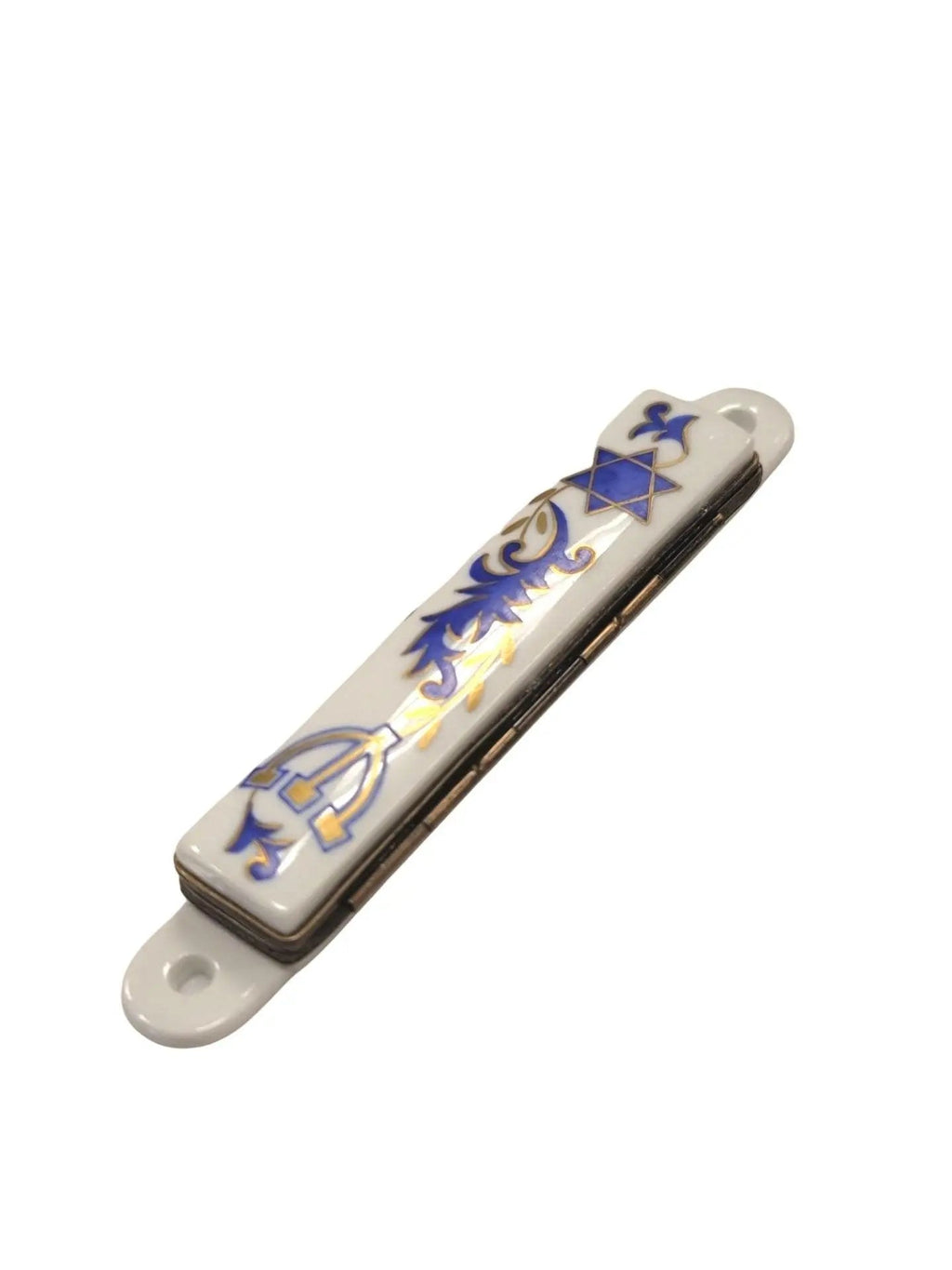 White Mezzuzah Limoges Box Figurine, a hand-painted Limoges porcelain gift