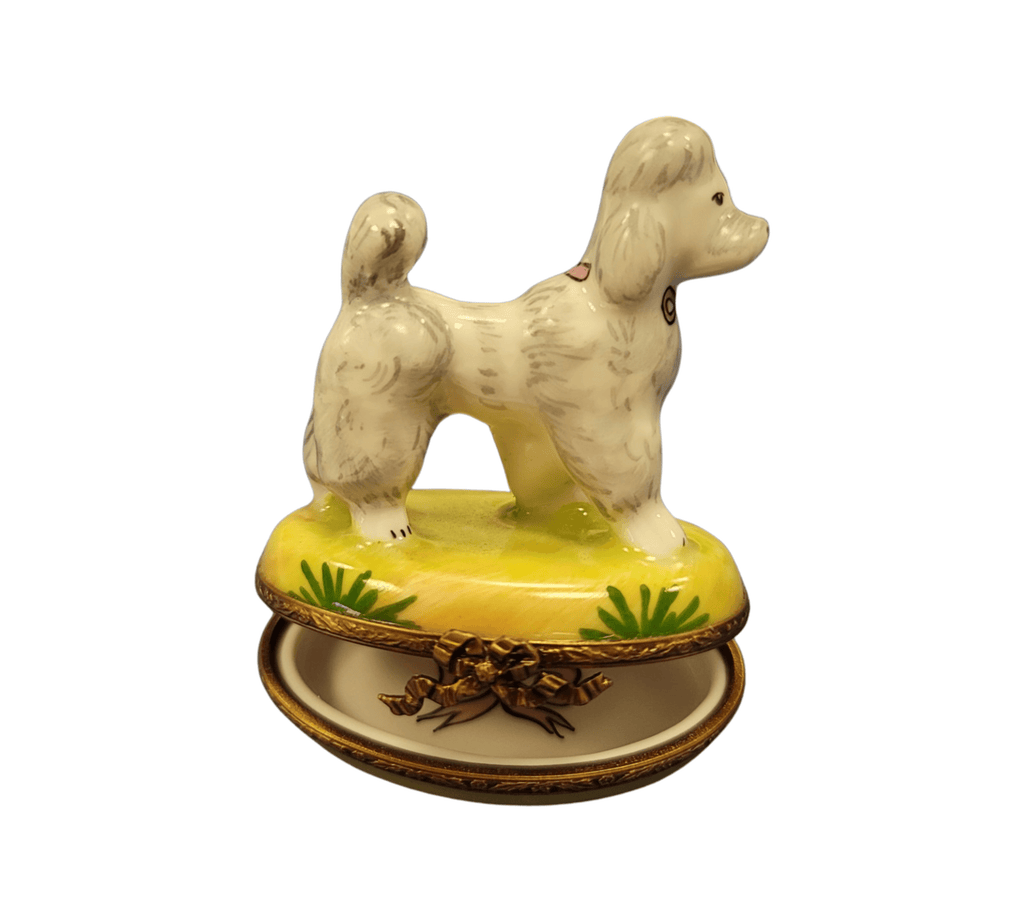 White Poodle Yellow Base Figurine, view 11
