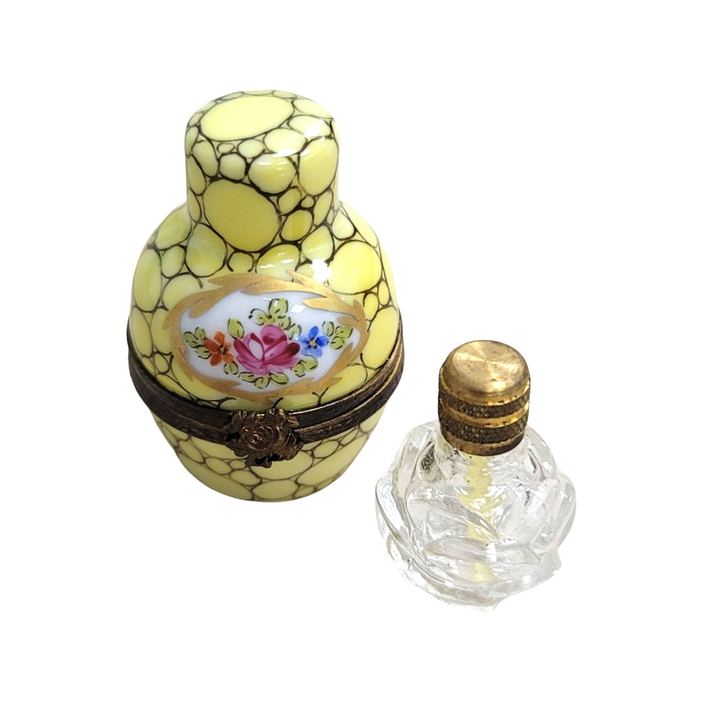 Elegant Yellow Porcelain Perfume Bottle for a Sophisticated Gift, view 4