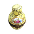 Elegant Yellow Porcelain Perfume Bottle for a Sophisticated Gift, a hand-painted Limoges porcelain gift