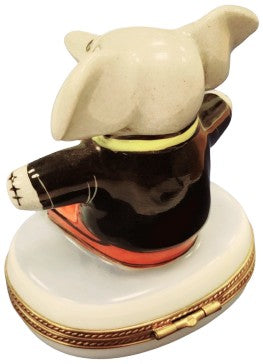 Elephant in Tuxedo Limoges Box Figurine, view 5
