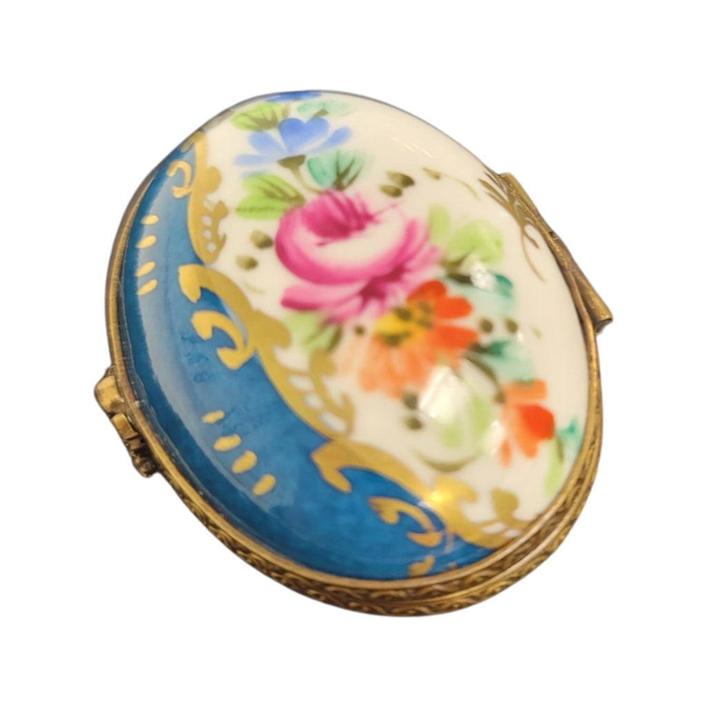 Blue Oval in Limoges Porcelain, view 5