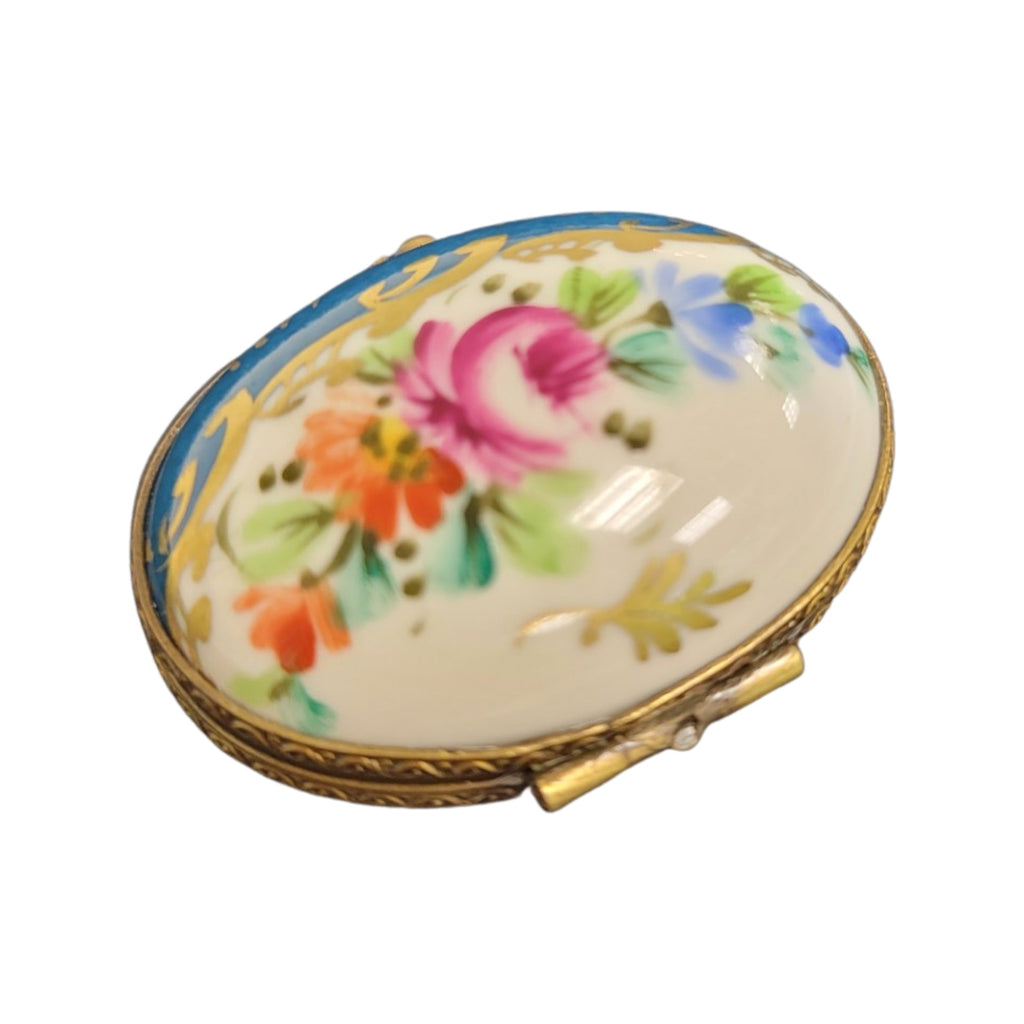 Blue Oval in Limoges Porcelain, view 6