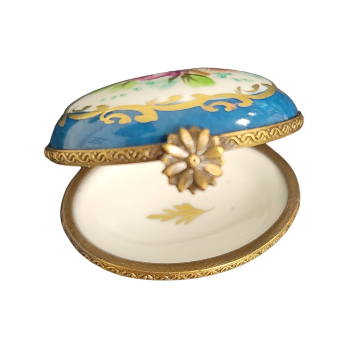 Blue Oval in Limoges Porcelain, view 7