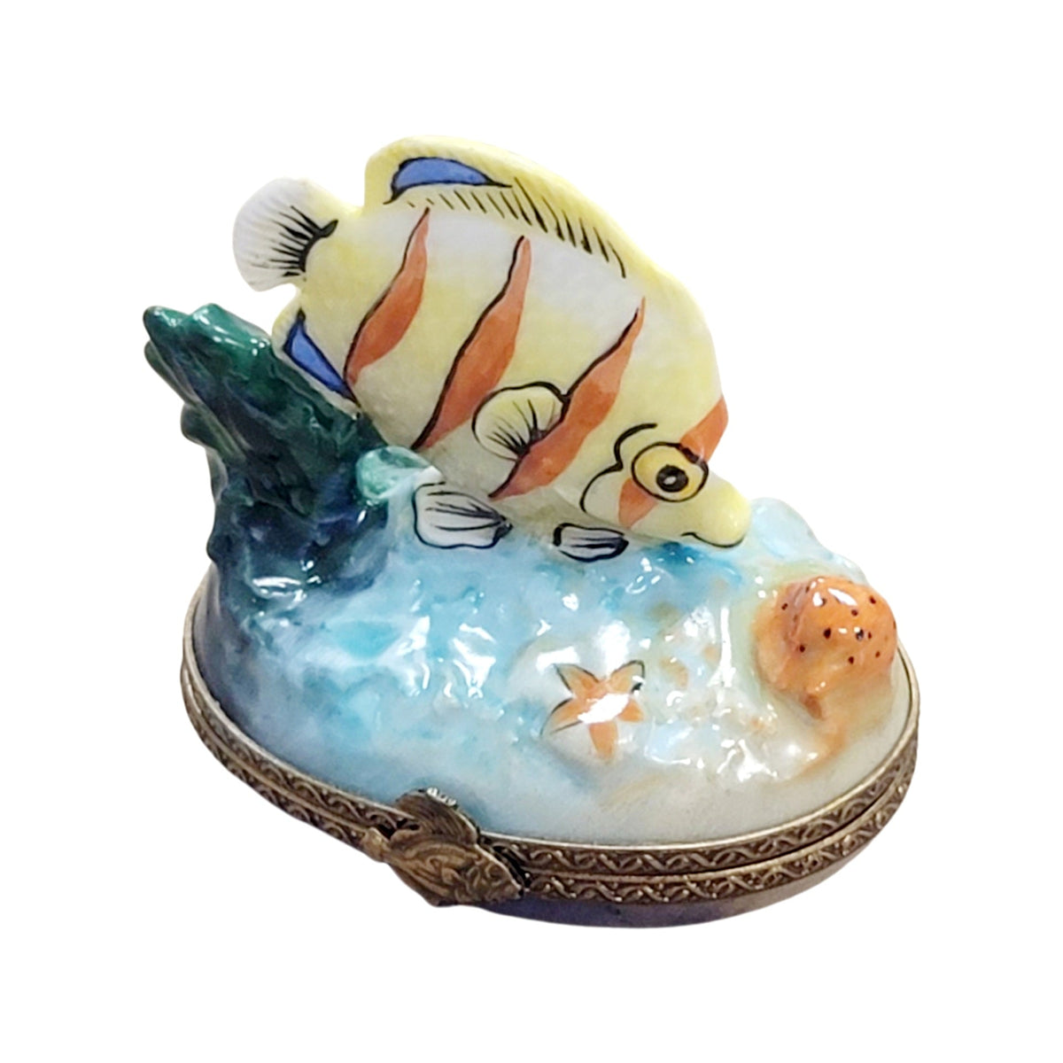 Genuine Exotic Fish Limoges box painted by hand in France, from Limoges Boutique