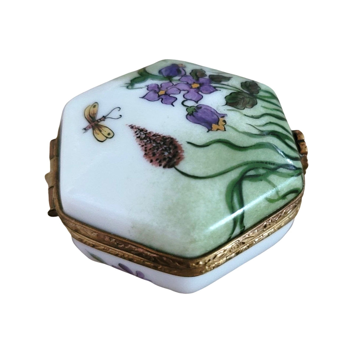 Octagon Dragon Fly Limoges Box, view 3