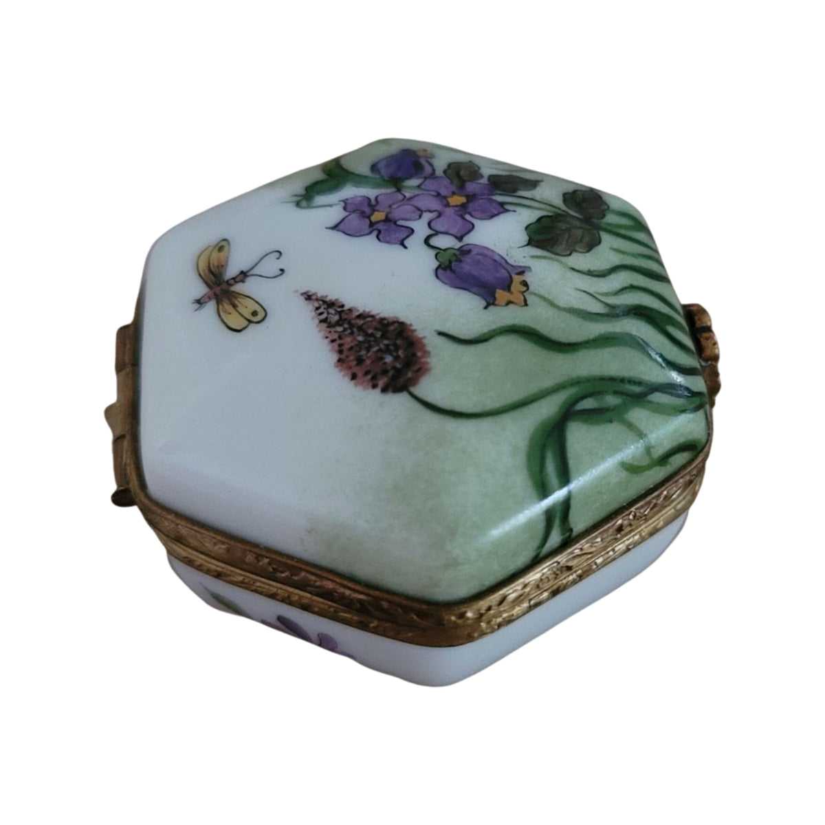 Octagon Dragon Fly Limoges Box, view 7