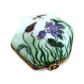 Octagon Dragon Fly Limoges Box, a hand-painted Limoges porcelain gift