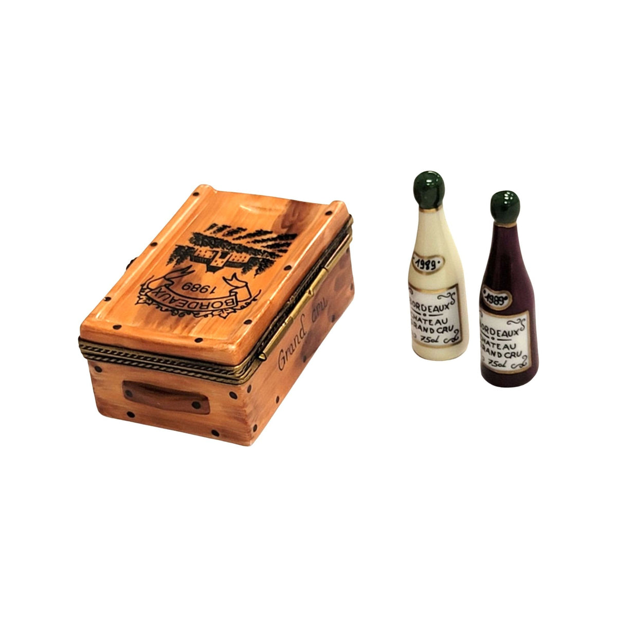2 Bottles in Wine Crate Limoges box, an heirloom-quality piece for collectors