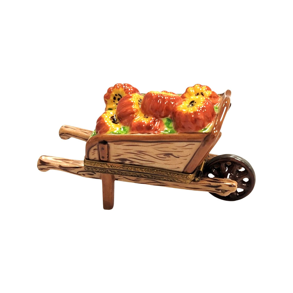 Fall Wheelbarrow w Pumpkins Thanksgiving Limoges Box, view 5