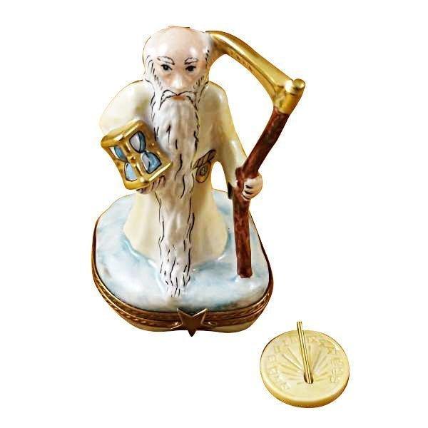 Genuine Rochard Father Time Limoges box painted by hand in France, from Limoges Boutique