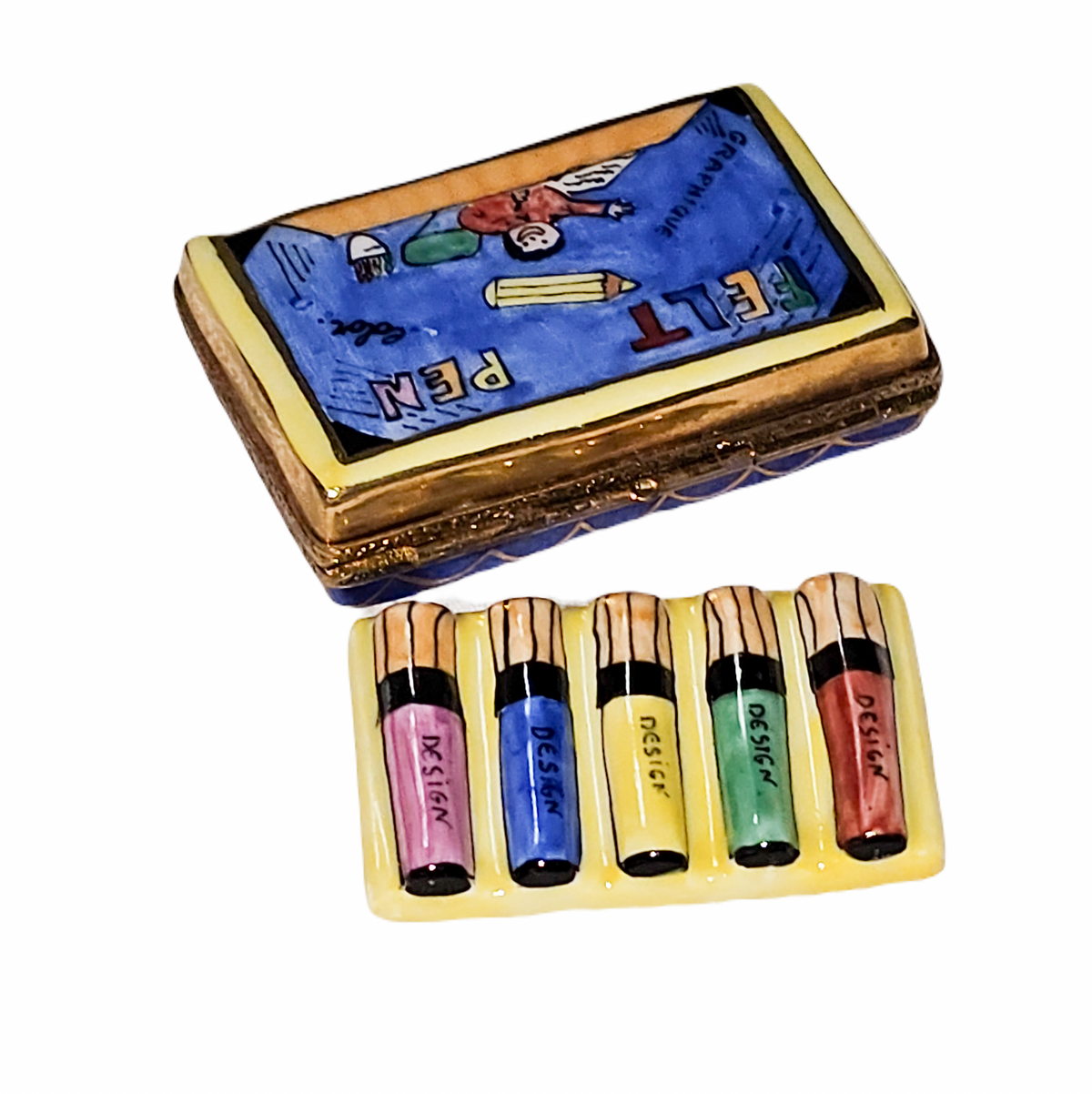 Felt Paint Pens Limoges Box Figurine Gift, view 4