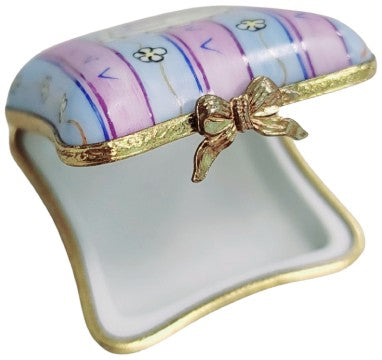 First Curl Pink Blue Porcelain Art Object, view 2