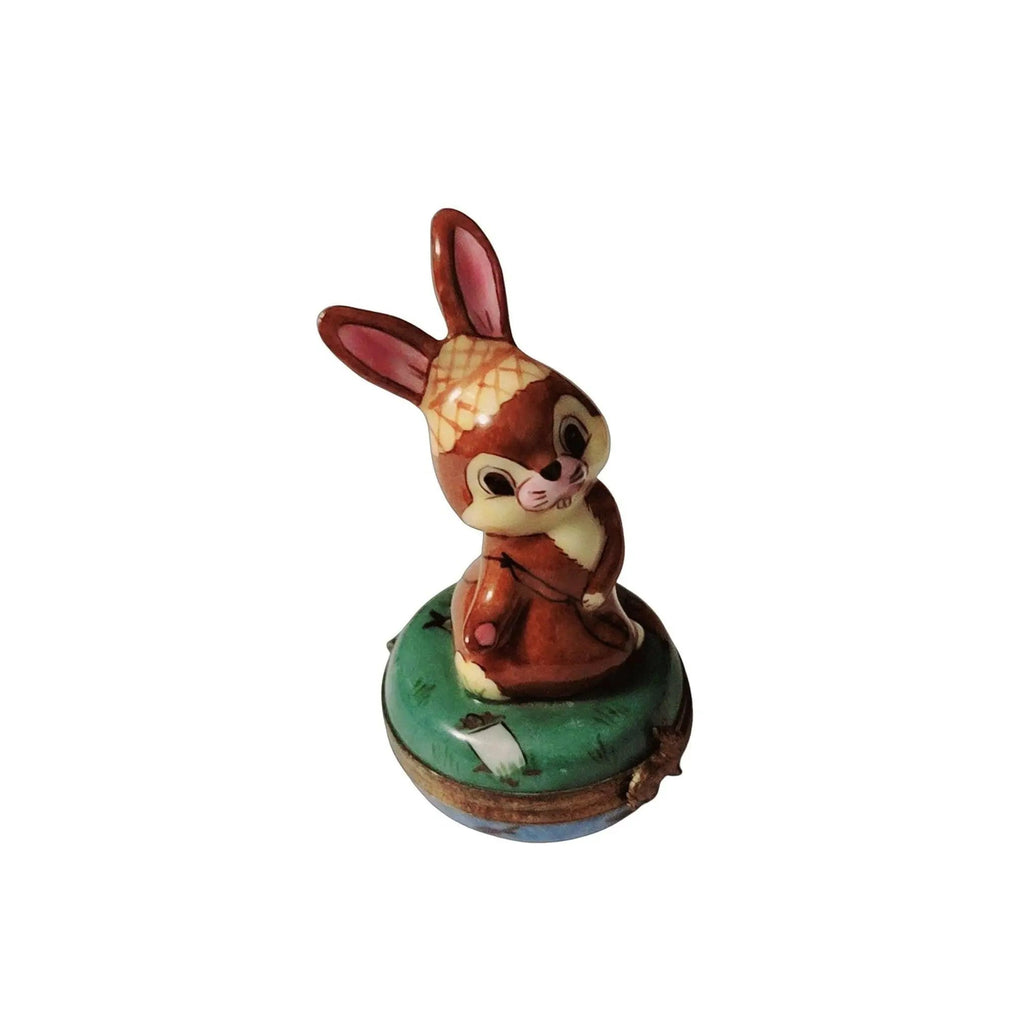 Treasured French collectible: Fishing Rabbit Bunny Limoges box, painted by hand