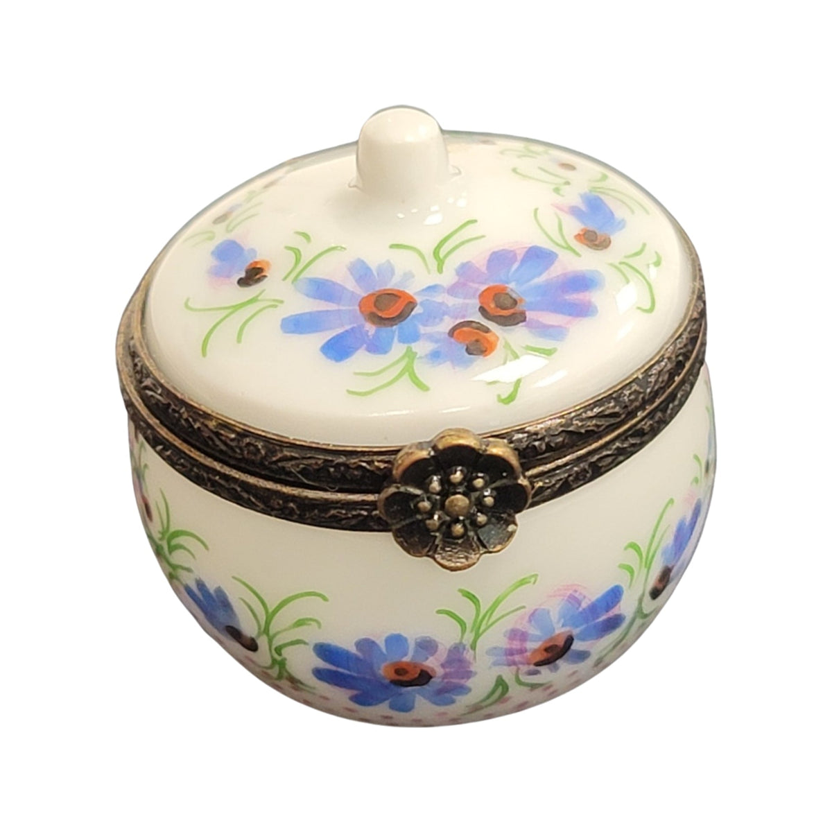 Round Pill Floral Limoges Box for Collectors & Gift, view 5