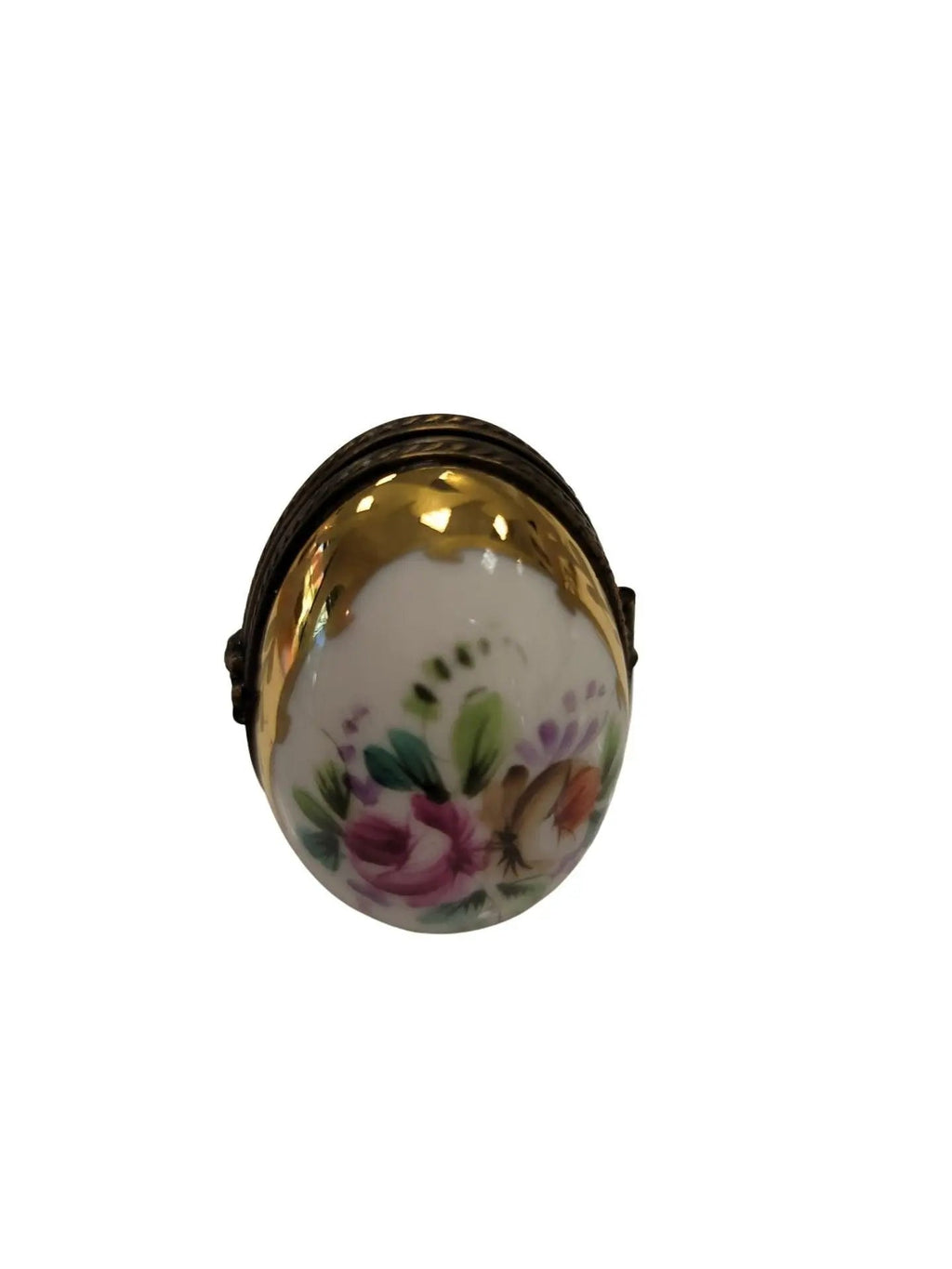 Gift idea for someone who loves France: Flowered Egg Oval Picture Frame Limoges box
