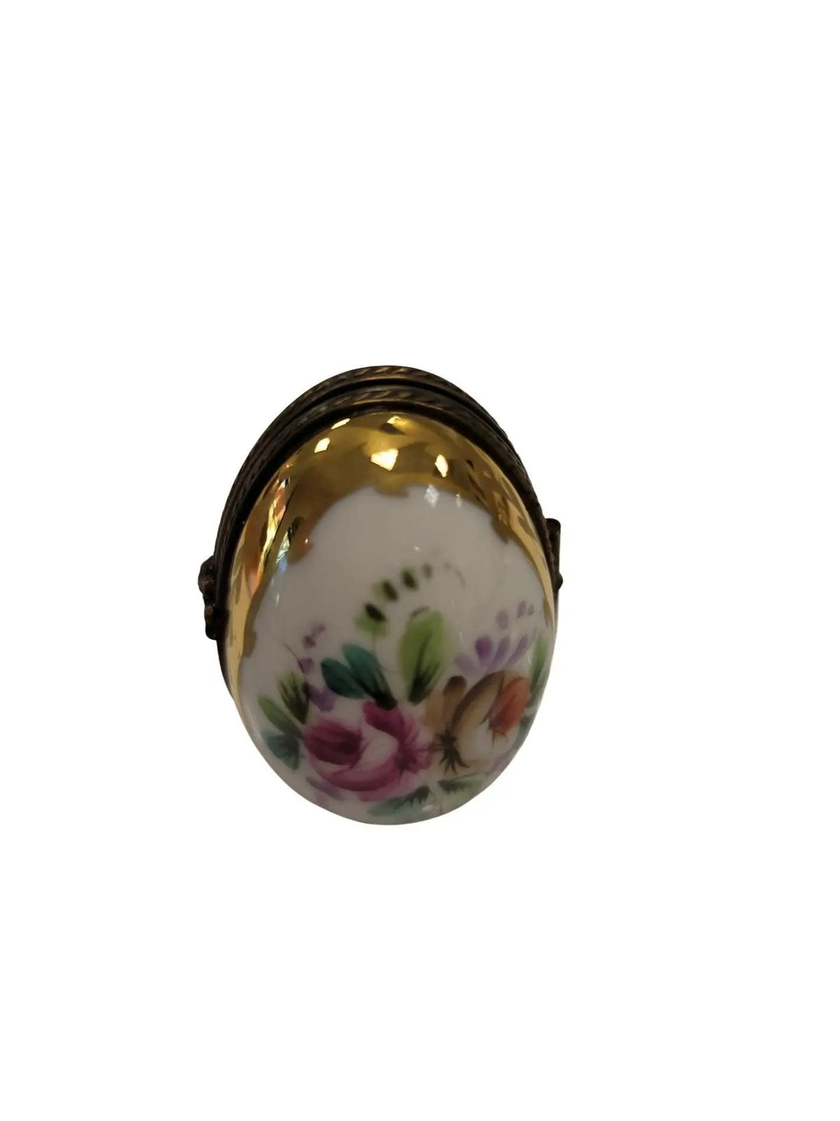 Gift idea for someone who loves France: Flowered Egg Oval Picture Frame Limoges box