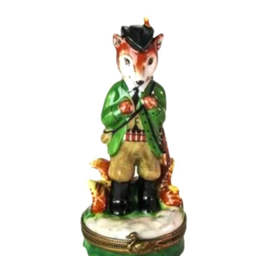 Fox Hunter Porcelain Limoges Porcelain Art Object for Collectors, view 5