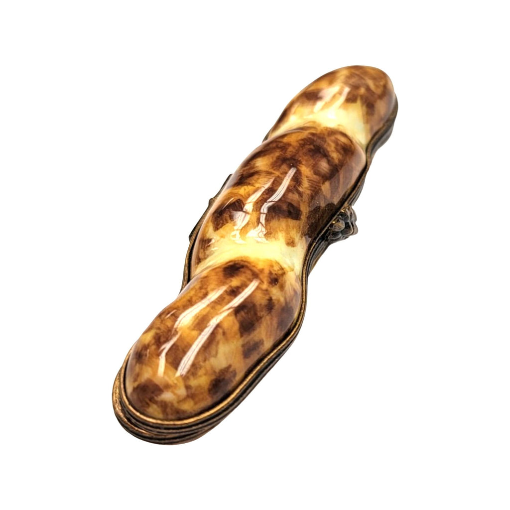 French Baguette Bread Limoges Porcelain Art Object, a hand-painted Limoges porcelain gift