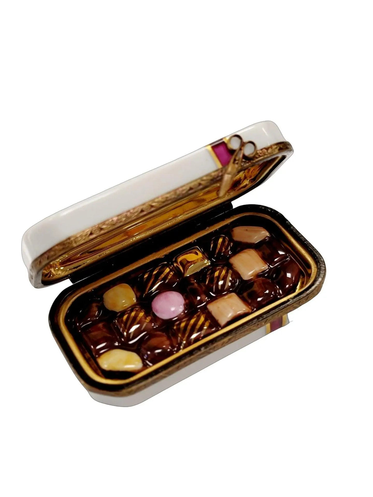 HandPainted Porcelain Chocolates Gift Box for Collectors Limoges, view 2