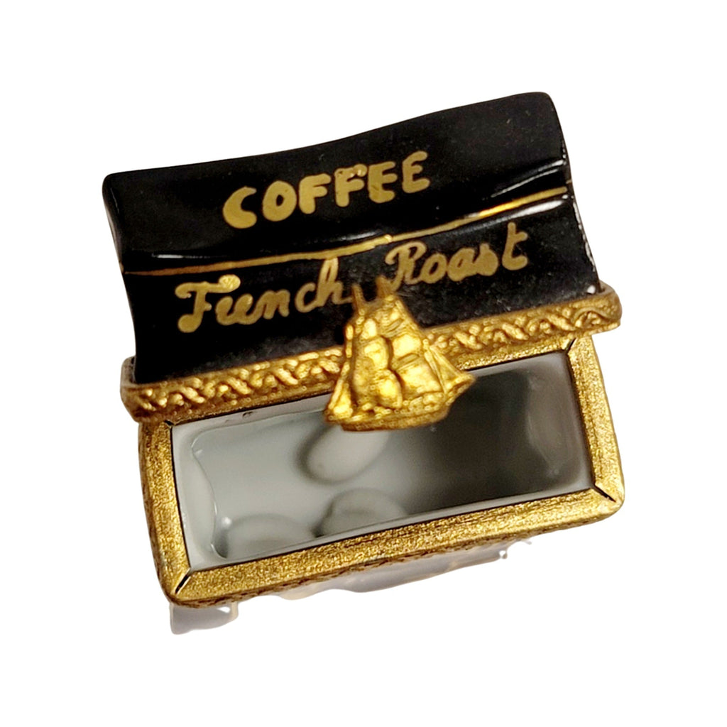 French Roast Coffee Sack and Beans Limoges Box Gift, view 2