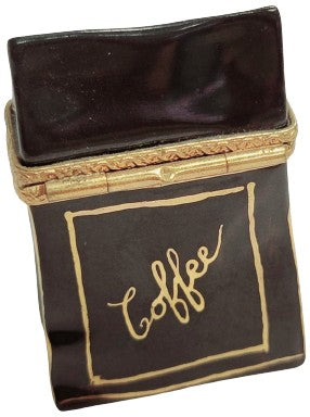 French Roast Coffee Sack and Beans Limoges Box Gift, view 3