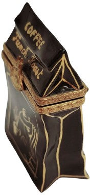 Roast Coffee Sack and Beans Limoges box, an heirloom-quality piece for collectors