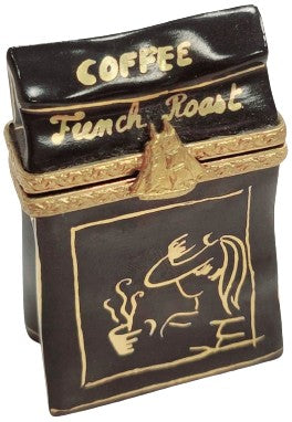 French Roast Coffee Sack and Beans Limoges Box Gift, view 7