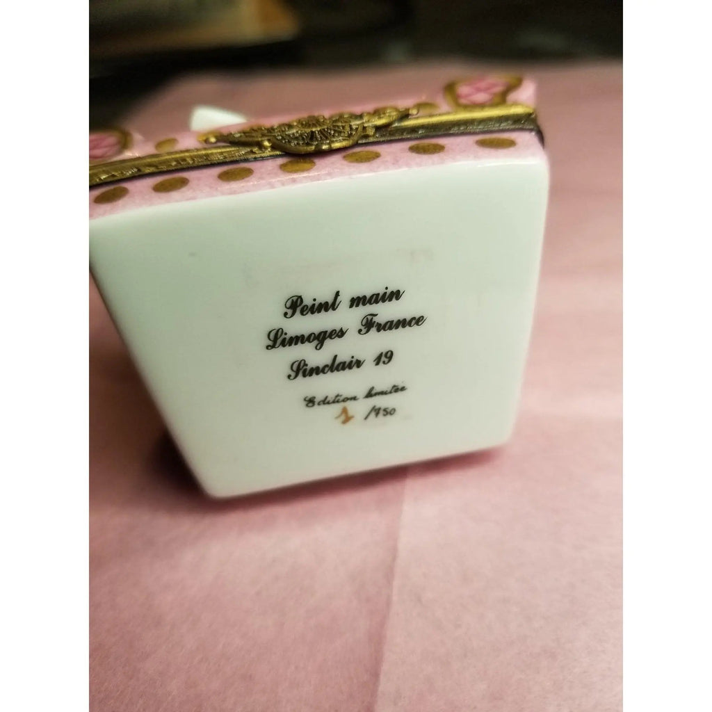 French Woman in Big Pink Chair No. 1 of 750 Limoges Box, view 4