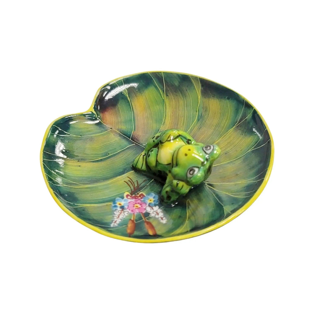 Frog Laying on Lillypad Limoges Box Figurine Collectible, view 4